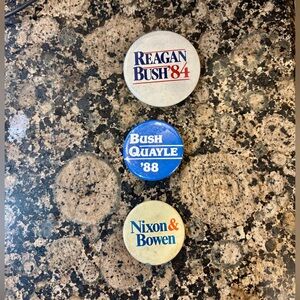 Vintage Political Campaign Buttons Set
